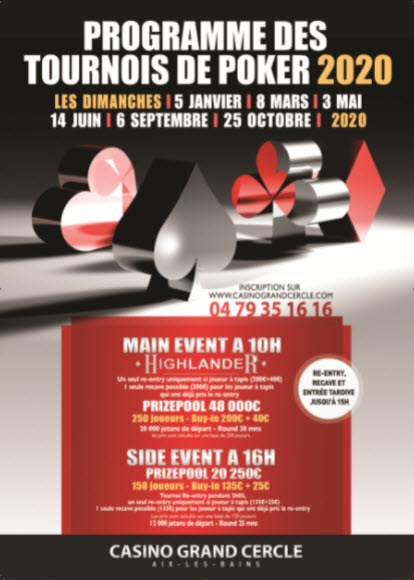 Tournoi poker 2020